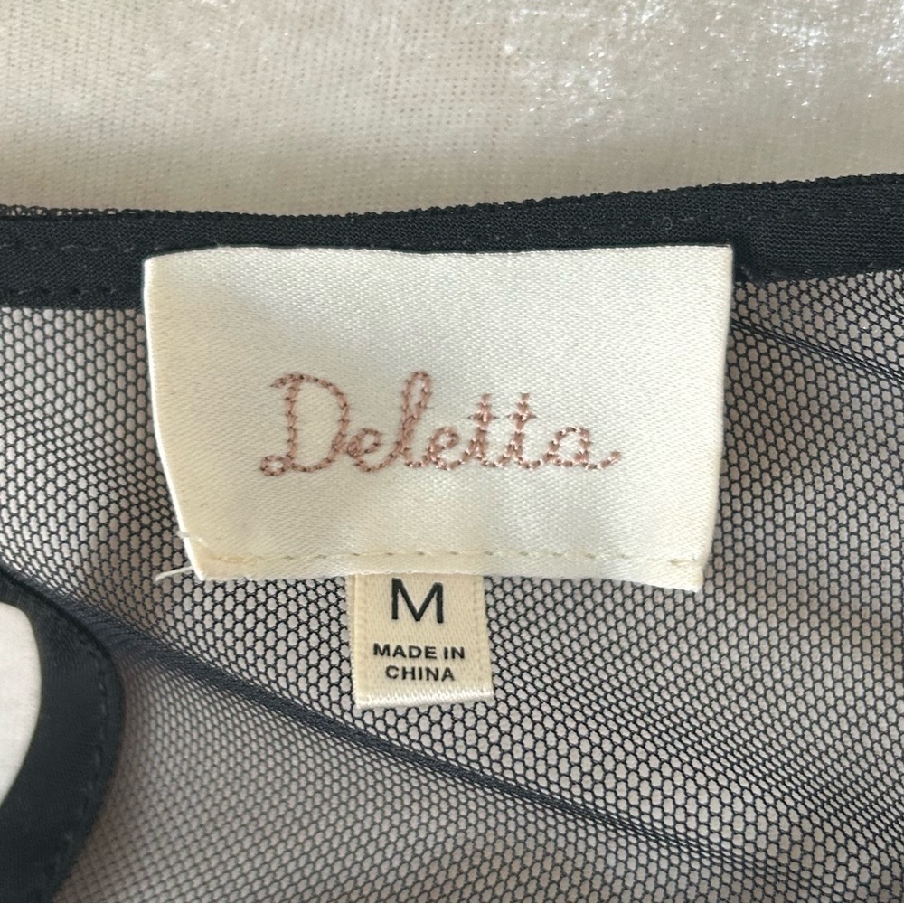 Anthropologie Deletta Sheer Floral Lace Top - Picture 8 of 10